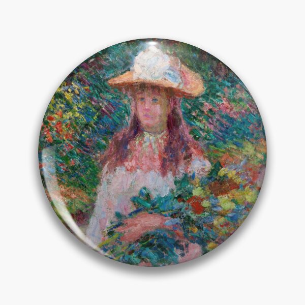 Item preview, Jeune Fille Dans Le Jardin De Giverny by Claude Monet: Impressionist Garden Poster designed and sold by artofuniverse.
