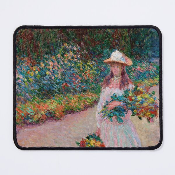 Item preview, Jeune Fille Dans Le Jardin De Giverny by Claude Monet: Impressionist Garden Poster designed and sold by artofuniverse.