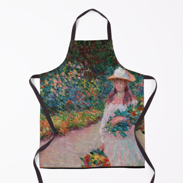 Item preview, Jeune Fille Dans Le Jardin De Giverny by Claude Monet: Impressionist Garden Poster designed and sold by artofuniverse.