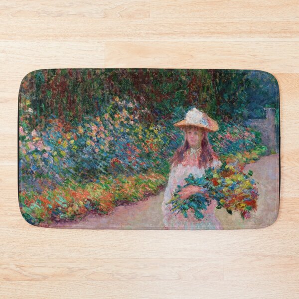 Item preview, Jeune Fille Dans Le Jardin De Giverny by Claude Monet: Impressionist Garden Poster designed and sold by artofuniverse.