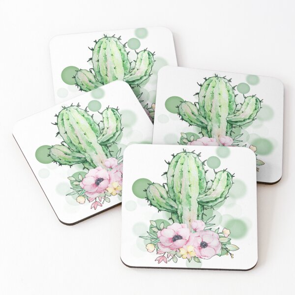 Item preview, Cactus With Decorative Flowers – Aesthetic Botanical Illustration designed and sold by iamKRUK.