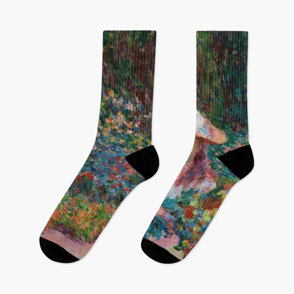 Item preview, Jeune Fille Dans Le Jardin De Giverny by Claude Monet: Impressionist Garden Poster designed and sold by artofuniverse.