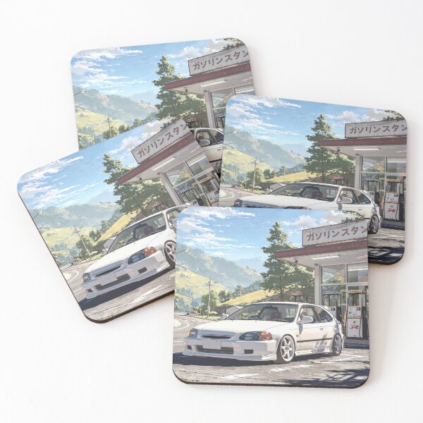Item preview, Civic Type R JDM Mountain Road Retro Anime designed and sold by RCStoreUy.