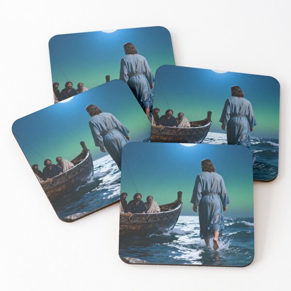 Item preview, Jesus Walks on Water | Faith Over Fear Cinematic Christian Artwork designed and sold by Eternal Kingdom Store.