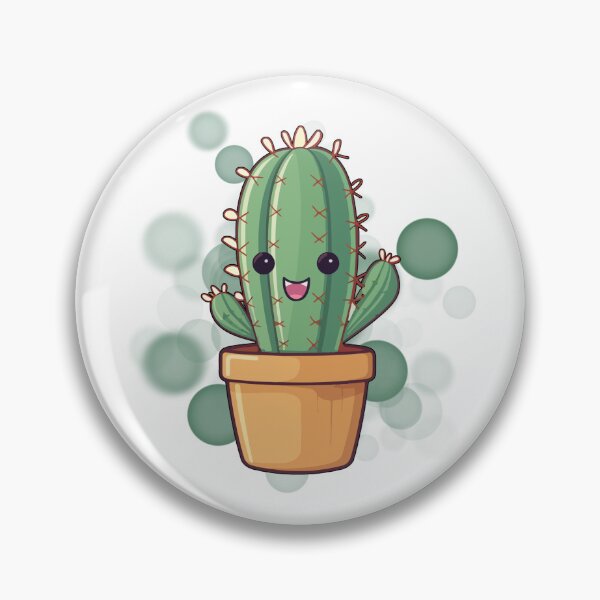 Item preview, Smiling Potted Cactus – Cute Happy Plant Illustration designed and sold by iamKRUK.