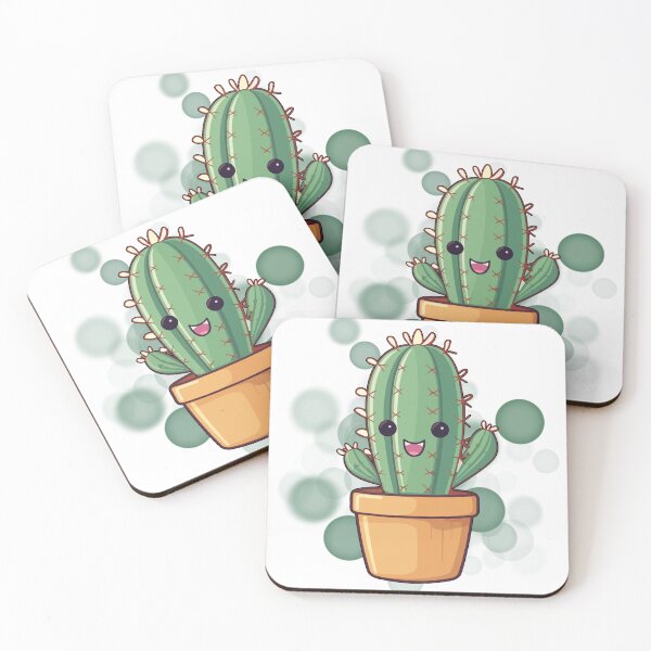 Item preview, Smiling Potted Cactus – Cute Happy Plant Illustration designed and sold by iamKRUK.