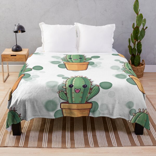 Item preview, Smiling Potted Cactus – Cute Happy Plant Illustration designed and sold by iamKRUK.