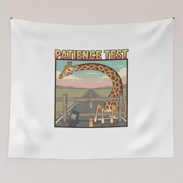Item preview, Patience Test Giraffe – Long Neck Waiting 90s Vintage Bootleg Graphic designed and sold by FakeJoo.