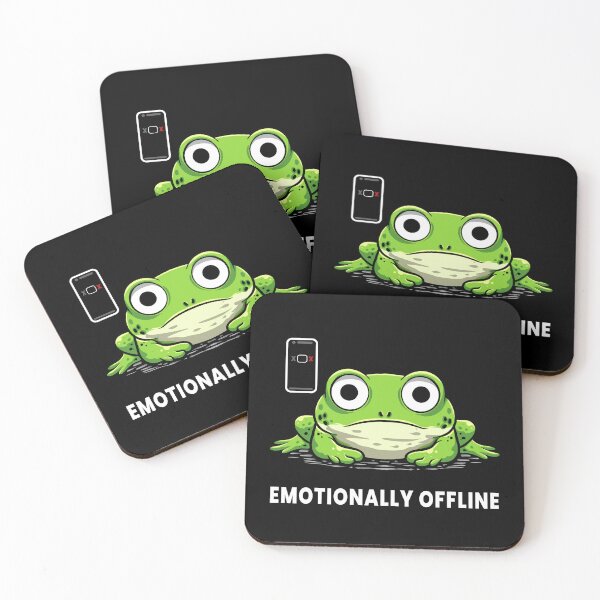 Item preview, Emotionally Offline Frog – Introvert Humor Minimalist Design designed and sold by Kewessthetic.