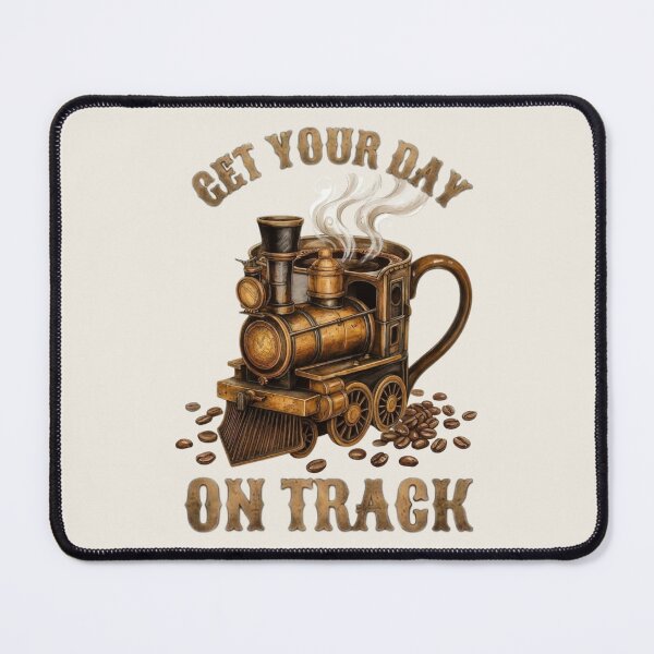 Item preview, Vintage Coffee Steam Train & Mug Illustration designed and sold by VauxelleArt.