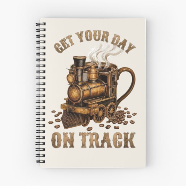 Item preview, Vintage Coffee Steam Train & Mug Illustration designed and sold by VauxelleArt.