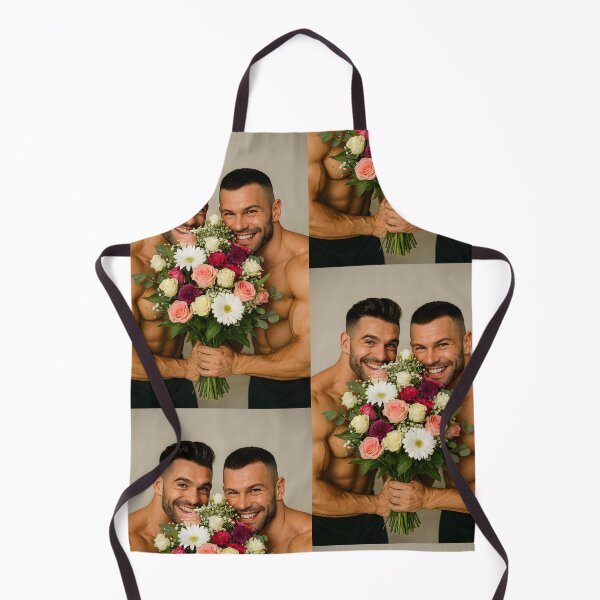 Item preview, Muscle Love Bouquet – Gay Couple Holding Flowers designed and sold by Elando1212.