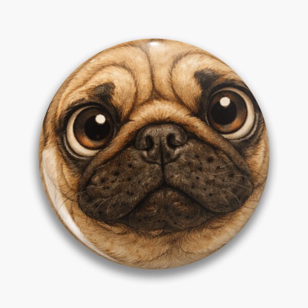 Item preview, Cute Pug Puppy Face – Adorable Wrinkly Dog Illustration designed and sold by Darlin8888.
