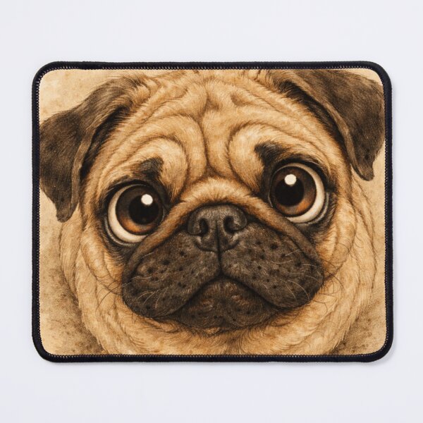 Item preview, Cute Pug Puppy Face – Adorable Wrinkly Dog Illustration designed and sold by Darlin8888.