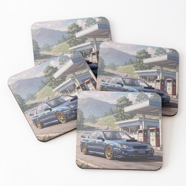 Item preview, Impreza WRX STI JDM Mountain Road Retro Anime designed and sold by RCStoreUy.