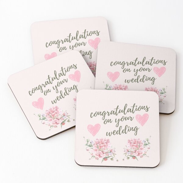 Item preview, Congratulations on Your Wedding – Pink Floral Romantic Design designed and sold by LILY ROSE.