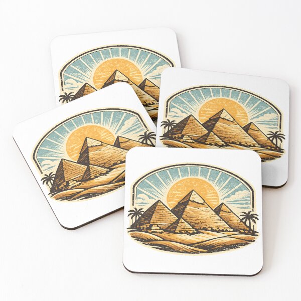 Item preview, Egyptian Pyramids – Vintage Desert Heritage Logo designed and sold by Dax Studio.
