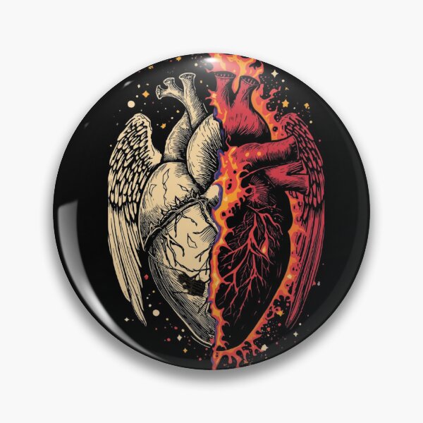 Item preview, Half Angel Half Demon Heart designed and sold by ShadyArfaa.