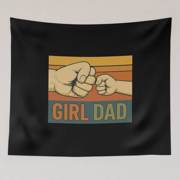 Item preview, Girl Dad Fist Bump Father Daughter Bond Retro Quote Gift designed and sold by flagylART.