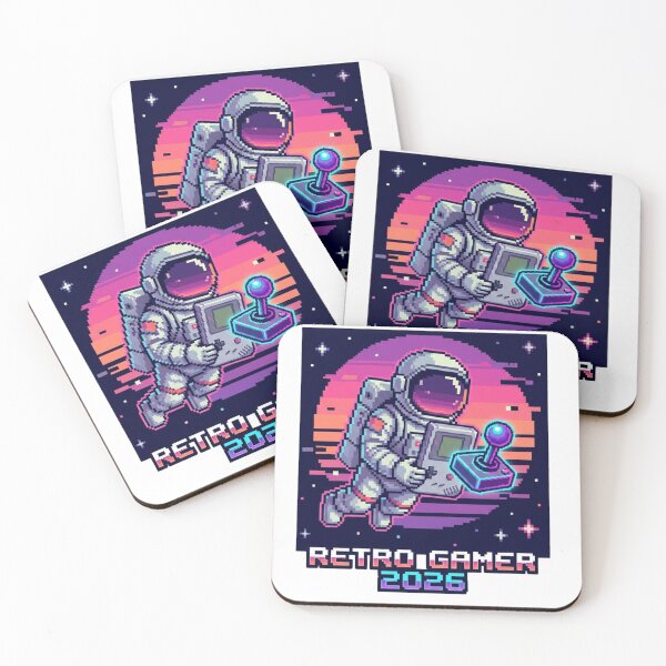 Item preview, Retro Astronaut Gamer – Pixel Space Vibes Tee t-shirt designed and sold by Ashley critters.