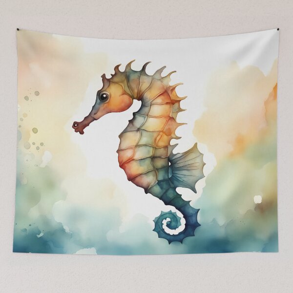 Item preview, Watercolour Seahorse designed and sold by CalmnessbyChoice.