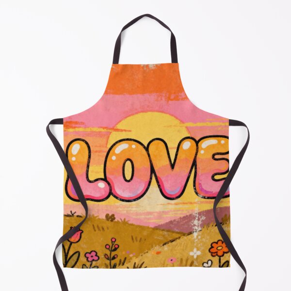 Item preview, Retro Groovy Love - 70s Vintage Bubbly Typography Heart designed and sold by HappySproutArt.