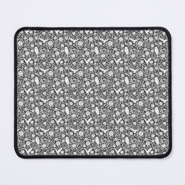 Item preview, Barn Owl Silhouette Floral Pattern | Seamless Rose & Owl Design for Nature Lovers in Grey designed and sold by WildLakePatterns.