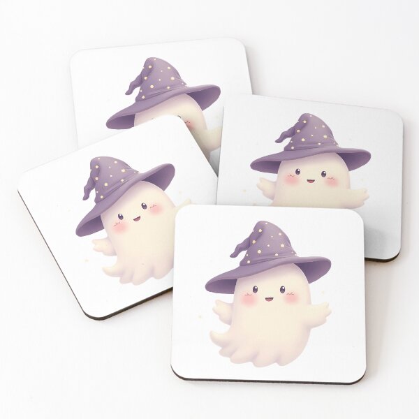Item preview, Tiny Witch Ghost – Spooky Cute Light Illustration designed and sold by santi-ia.