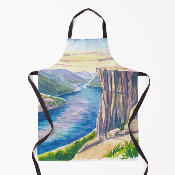 Item preview, Preikestolen Cliff Above Lysefjord at Golden Nordic Light designed and sold by artshop77.