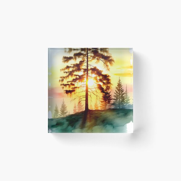 Item preview, Natural Sunrise and Fir Tree designed and sold by CalmnessbyChoice.