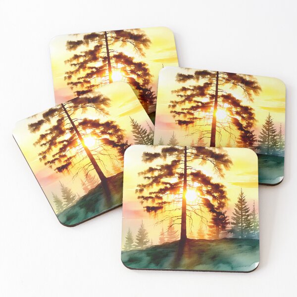 Item preview, Natural Sunrise and Fir Tree designed and sold by CalmnessbyChoice.