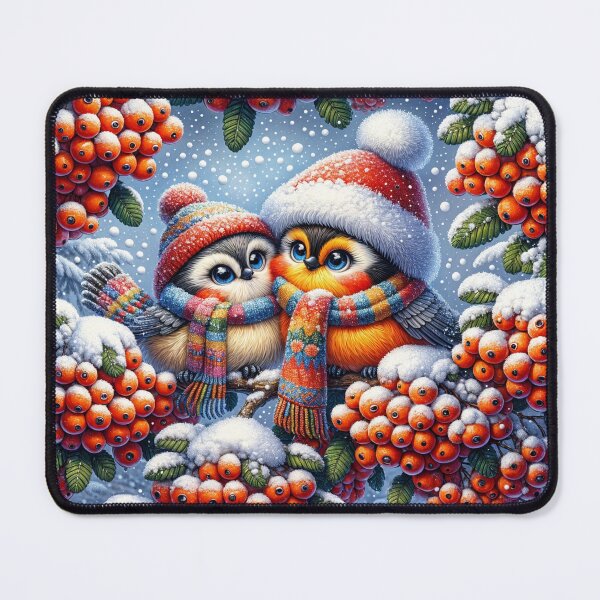 Item preview, Two Fluffy Birds Among Rowan Berries designed and sold by M-Y-A-R-T-.