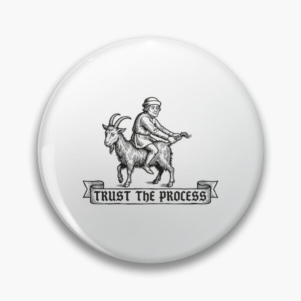 Item preview, Trust The Process Funny Medieval Goat Meme designed and sold by N0KITTAY.
