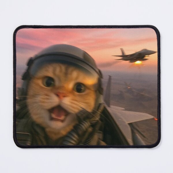 Item preview, Funny Fighter Pilot Cat, Vintage Cat Wars, Cat Meme, Funny Cute Cat, Gen Z Joke, Stupid Brainrot designed and sold by toongstudio.
