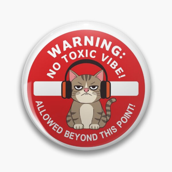 Artikelvorschau, Nur für Gäste ohne negative Vibes – Aufkleber „Zutritt verboten“ mit mürrischer Katze entworfen und verkauft von The Silly Grumpy Society.