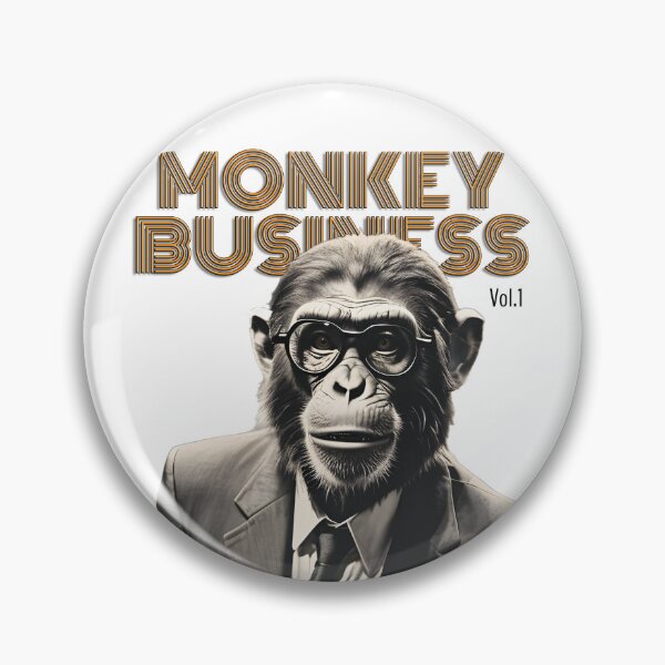 Item preview, Monkey Business Vol.1 | Neon Orange White Tee Business Humor  designed and sold by SeNsArtGallery.