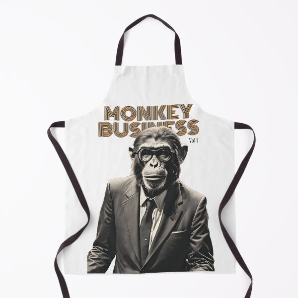 Item preview, Monkey Business Vol.1 | Neon Orange White Tee Business Humor designed and sold by SeNsArtGallery.