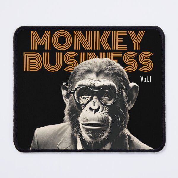 Item preview, Monkey Business Vol.1 | Retro Orange Black Tee Funny Office Humor Boss designed and sold by SeNsArtGallery.
