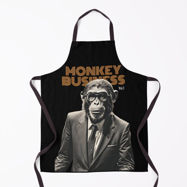 Item preview, Monkey Business Vol.1 | Retro Orange Black Tee Funny Office Humor Boss designed and sold by SeNsArtGallery.