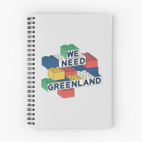 Item preview, We Need Greenland Funny Colorful Building Blocks Geopolitical Art designed and sold by SplashTastic.