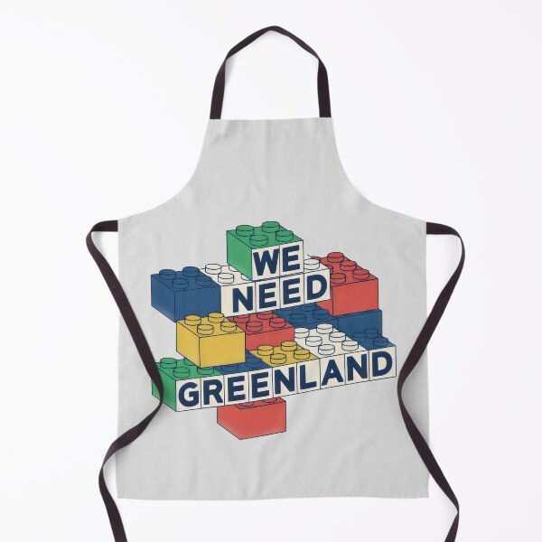 Item preview, We Need Greenland Funny Colorful Building Blocks Geopolitical Art designed and sold by SplashTastic.