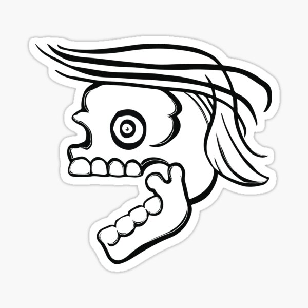 Death with a bad comb-over Sticker