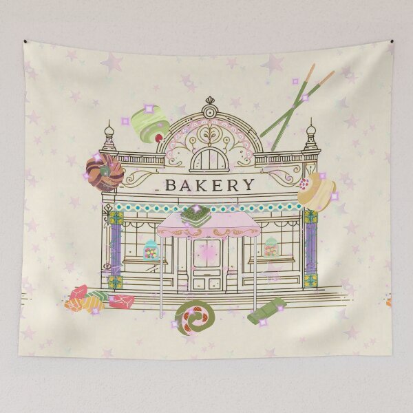 Item preview, Magical Bakery Illustration – Dreamy Cake Shop with Floating Desserts designed and sold by Sugar Wisdom .