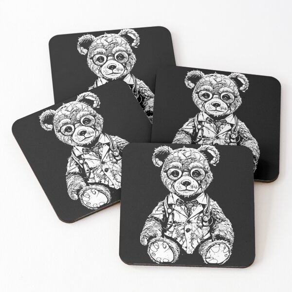 Item preview, Creepy Teddy Vol.1 Bear N&B Cute Plush designed and sold by SeNsArtGallery.