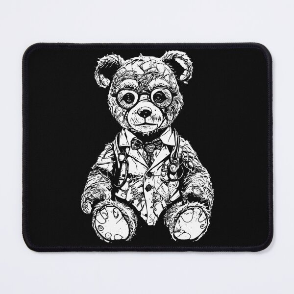 Item preview, Creepy Teddy Vol.1 Bear N&B Cute Plush designed and sold by SeNsArtGallery.