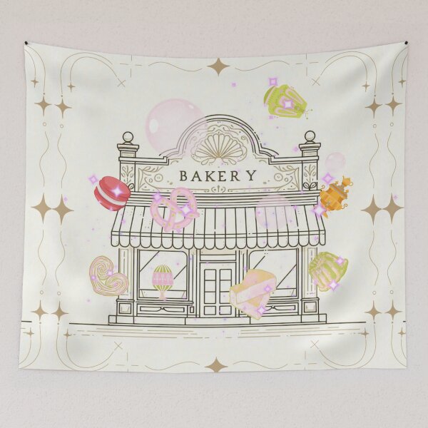 Item preview, Magical Bakery Illustration – Dreamy Cake Shop with Floating Desserts designed and sold by Sugar Wisdom .