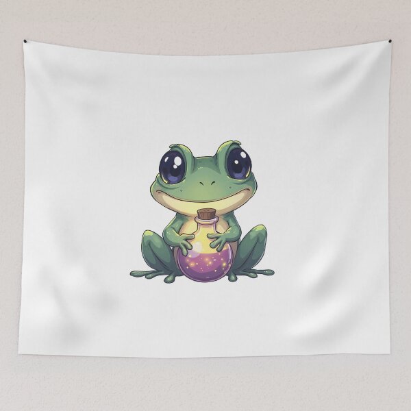 Item preview, Frog Potion Friend – Spooky Cute Light Illustration designed and sold by santi-ia.