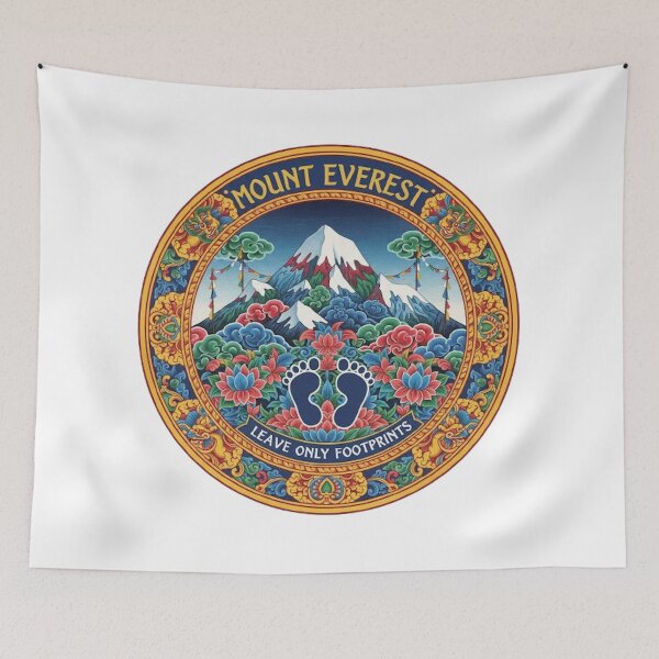 Item preview, MOUNT EVEREST LEAVE ONLY FOOTPRINTS designed and sold by likbatonboot.