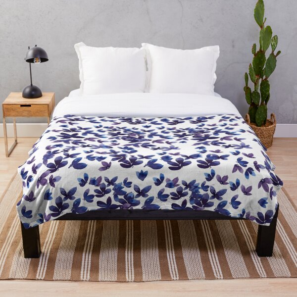 Born to Butterfly Throw Blanket