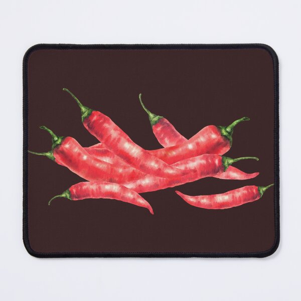 Item preview, Watercolor chili pepper pile. Red hot Vegetable pods. Food spices hand drawn designed and sold by BartolArt.